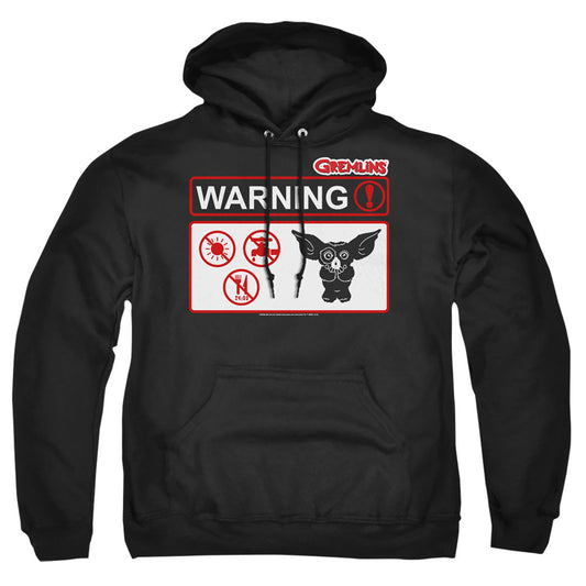 Gremlins Warning Mens Hoodie Black