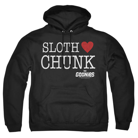 The Goonies Sloth Heart Chunk Mens Hoodie Black