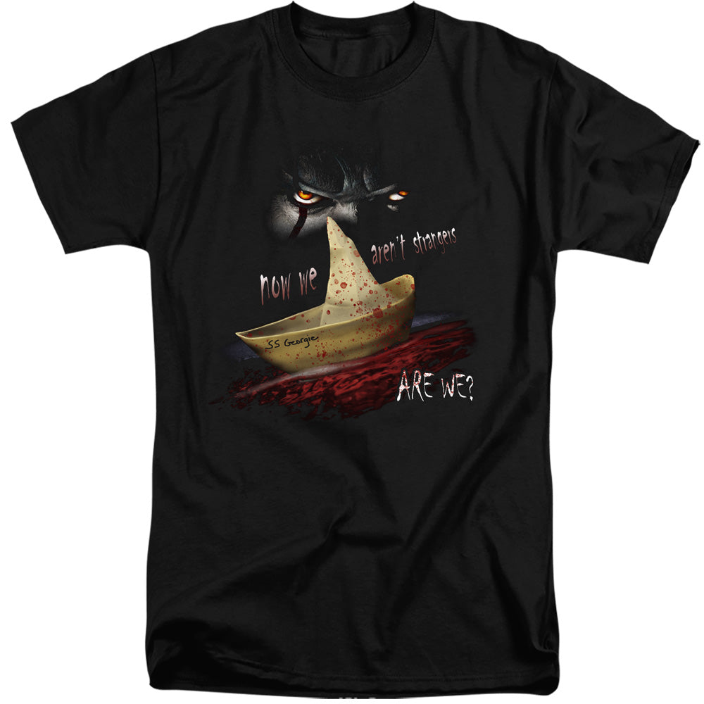 IT Now We Arent Strangers Mens Tall T Shirt Black