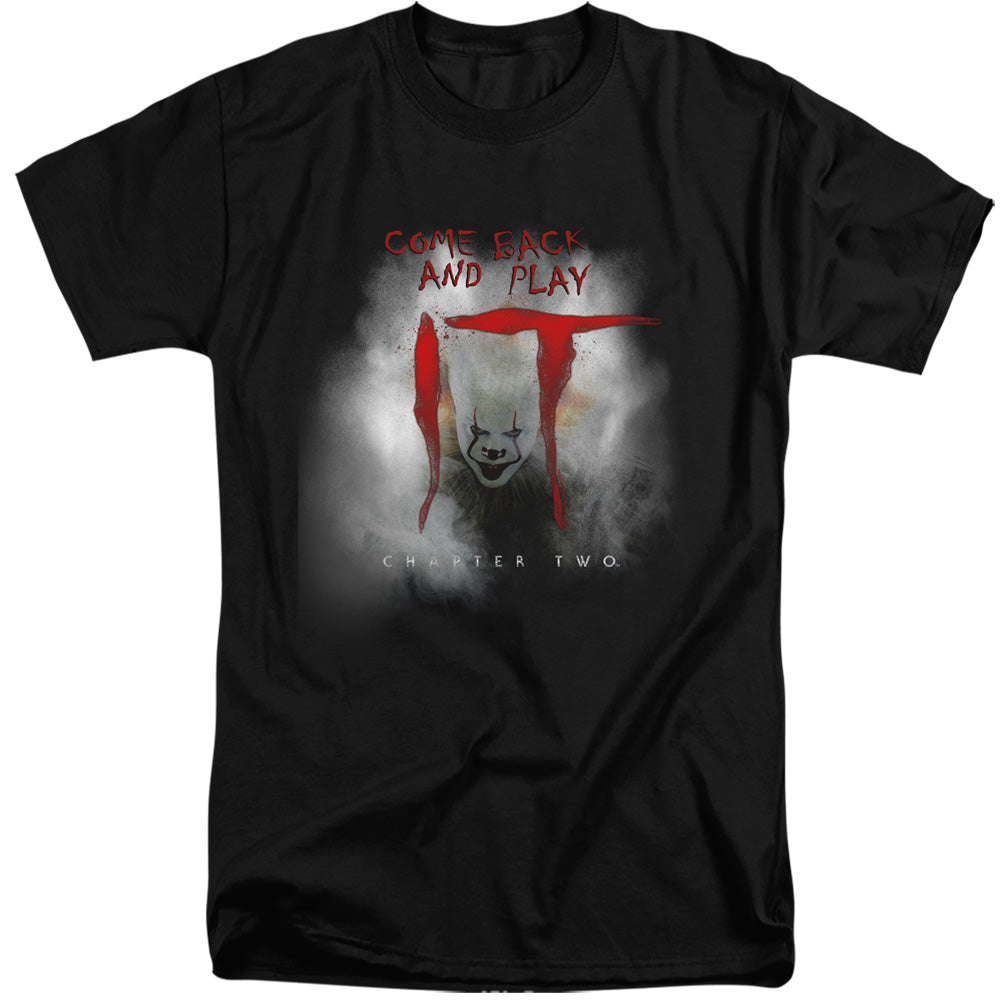 IT 2 Come Back And Play Mens Tall T Shirt Black