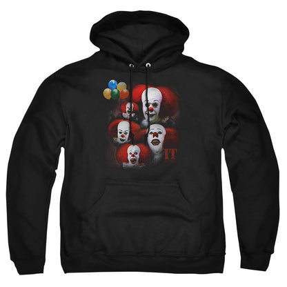 It 1990 Many Faces Of Pennywise Mens Hoodie Black