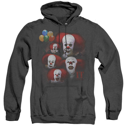 It 1990 Many Faces Of Pennywise Heather Mens Hoodie Black