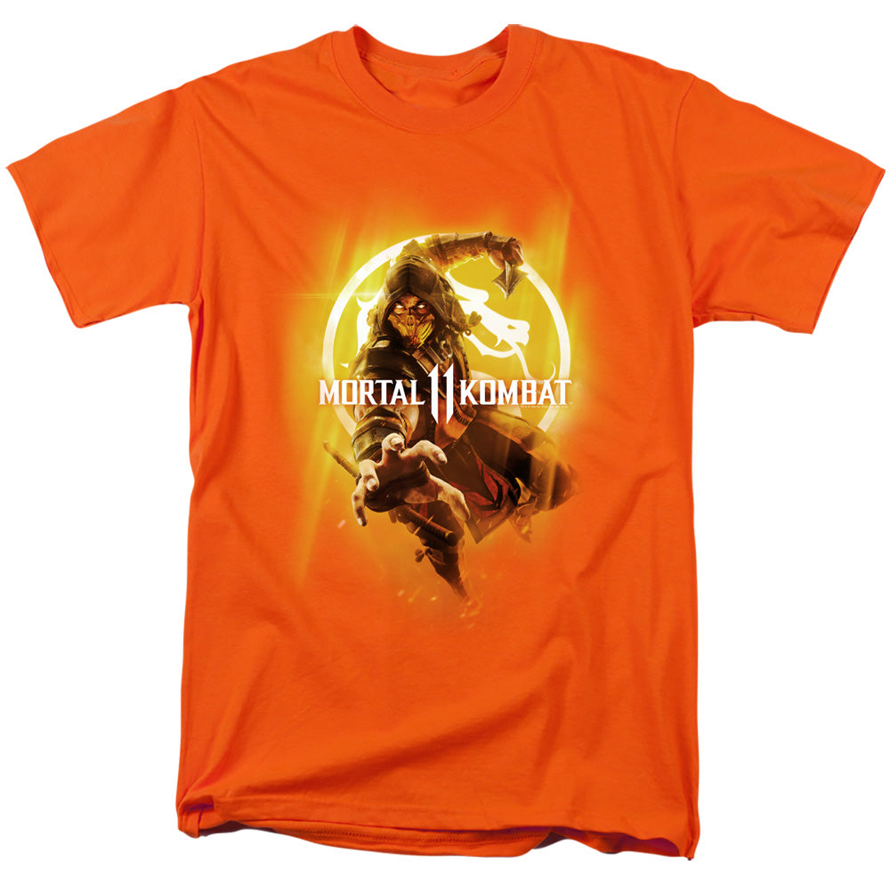 Mortal Kombat 11 From The Flames Mens T Shirt Orange
