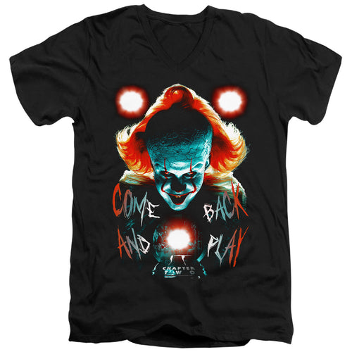 IT Dead Lights Mens Slim Fit V-Neck T Shirt Black