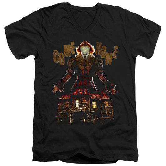 IT 2 Come Home Mens Slim Fit V-Neck T Shirt Black