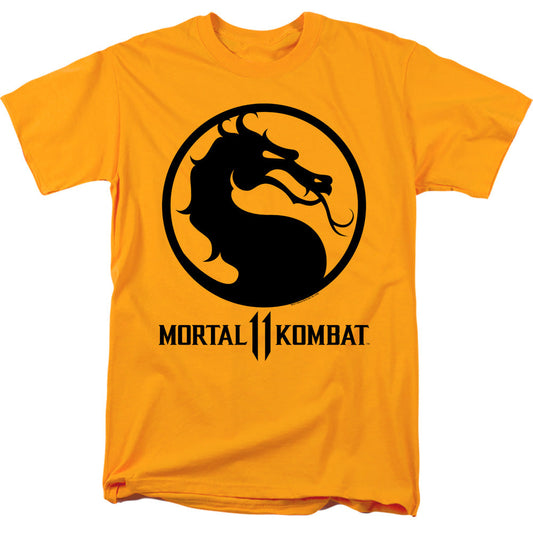 Mortal Kombat 11 Dragon Logo Mens T Shirt Gold