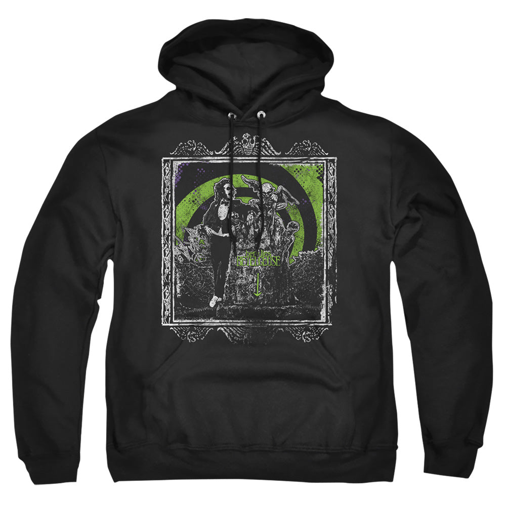 Beetlejuice Here Lies Mens Hoodie Black