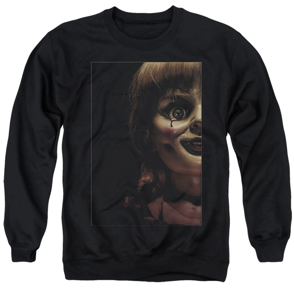 Annabelle Doll Tear Mens Crewneck Sweatshirt Black