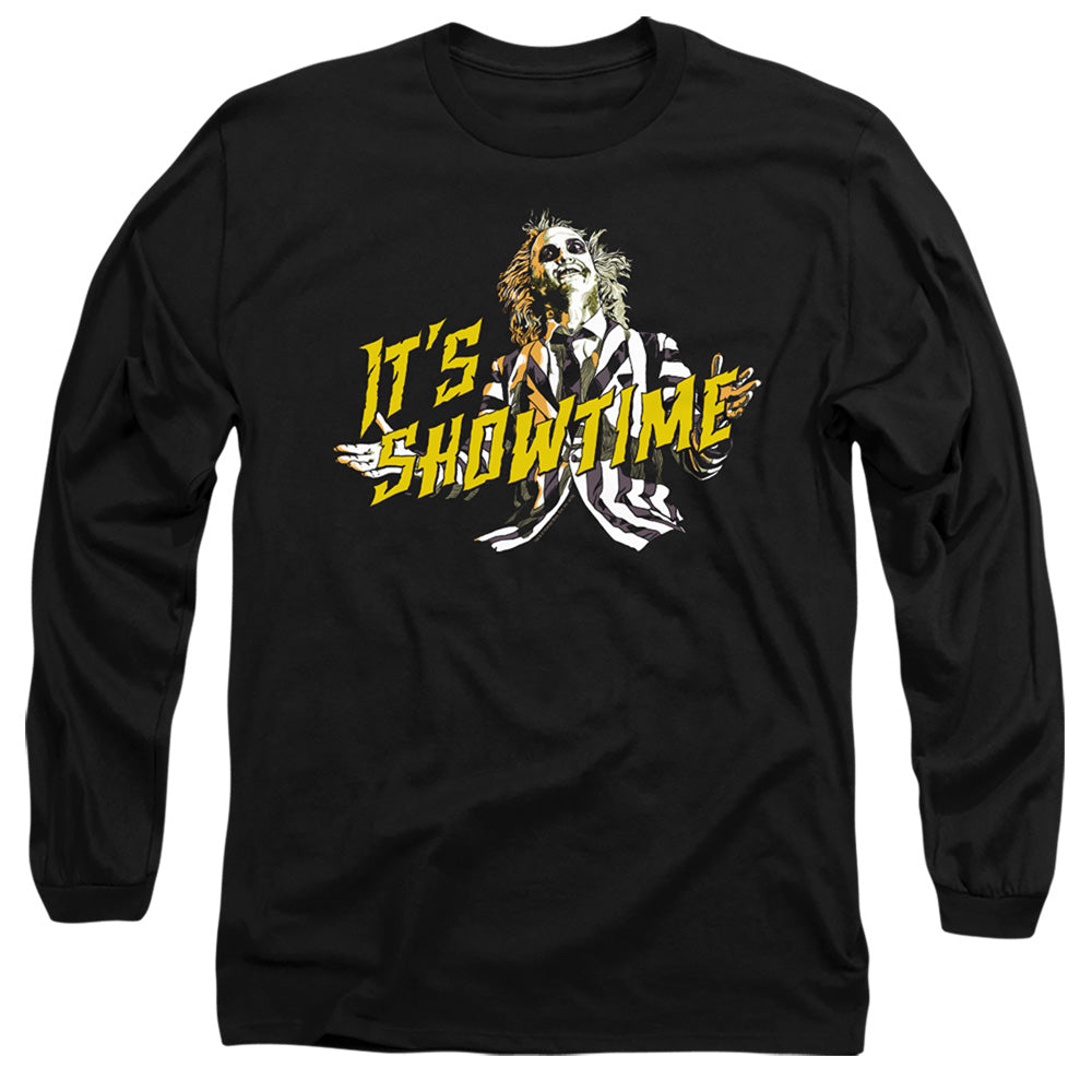 Beetlejuice Showtime Mens Long Sleeve Shirt Black