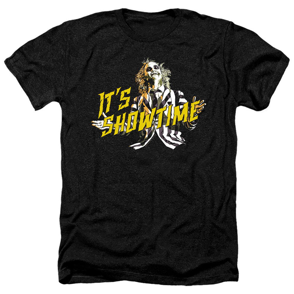 Beetlejuice Showtime Heather Mens T Shirt Black