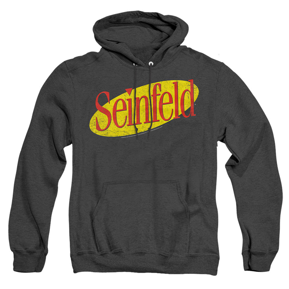 Seinfeld Seinfeld Logo Heather Mens Hoodie Black