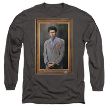 Load image into Gallery viewer, Seinfeld Kramer Portrait Mens Long Sleeve Shirt Charcoal Officially Licensed
