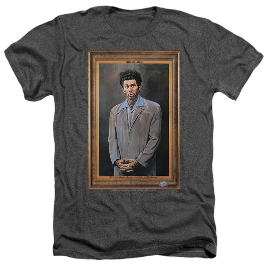 Seinfeld Kramer Portrait Heather Mens T Shirt Charcoal