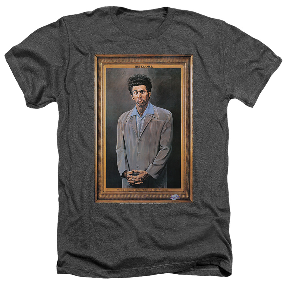Seinfeld Kramer Portrait Heather Mens T Shirt Charcoal
