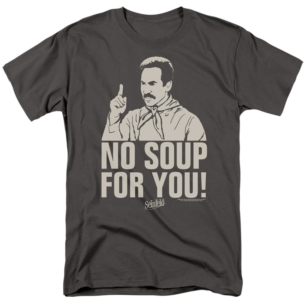 Seinfeld No Soup Mens T Shirt Charcoal