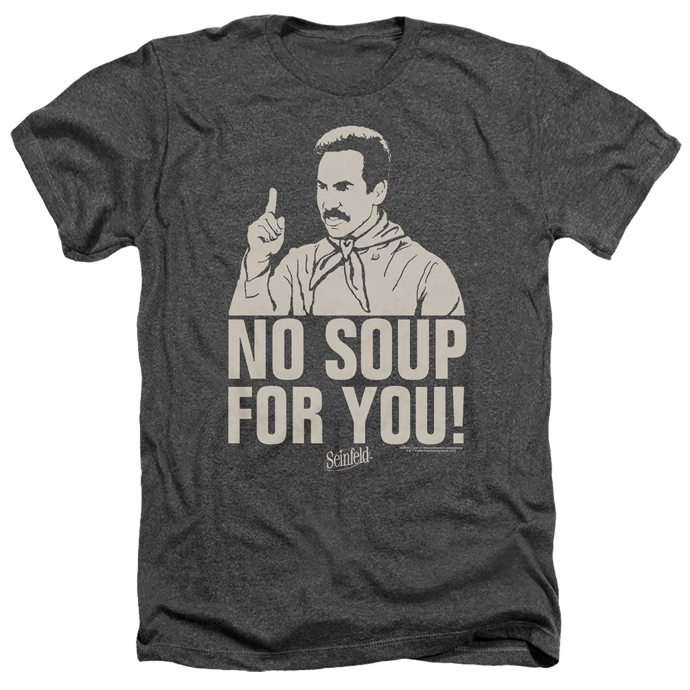 Seinfeld No Soup Heather Mens T Shirt Charcoal