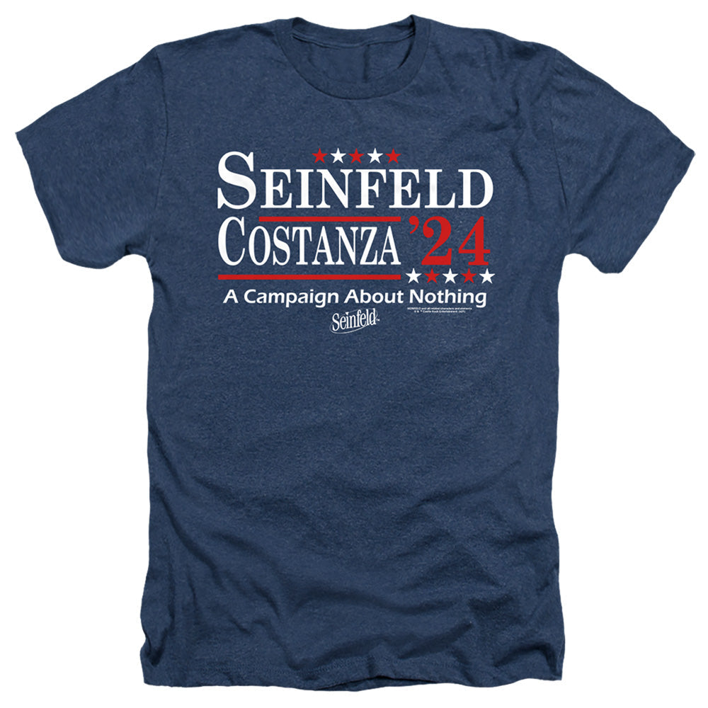 Seinfeld Election Tee Heather Mens T Shirt Navy