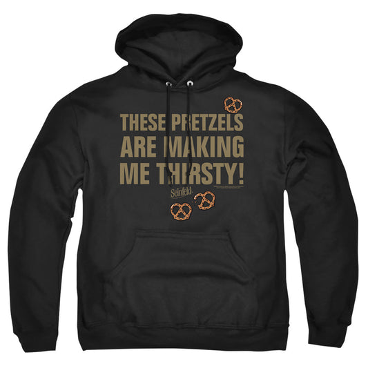 Seinfeld Pretzels Thirsty Mens Hoodie Black