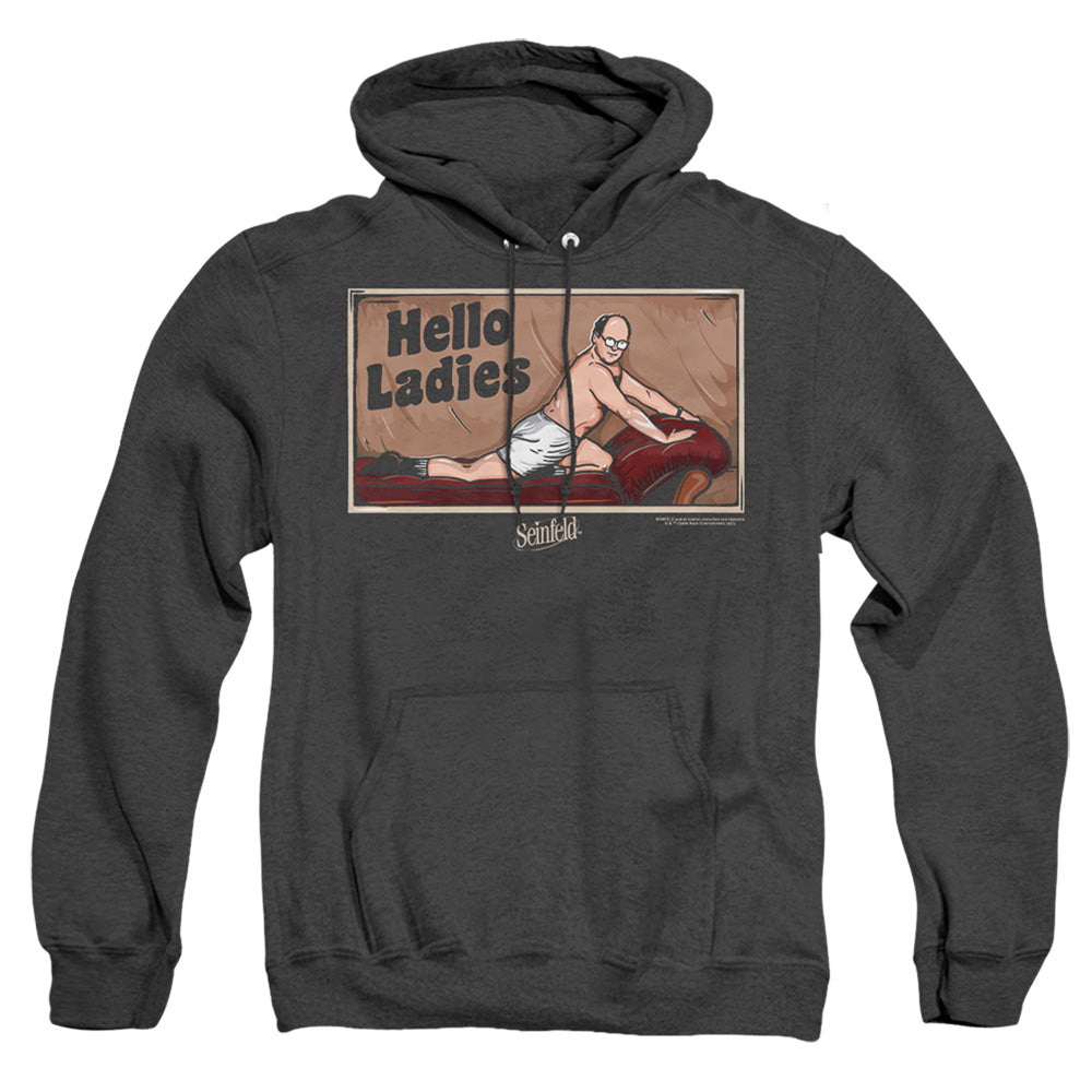 Seinfeld Hello Ladies Heather Mens Hoodie Black