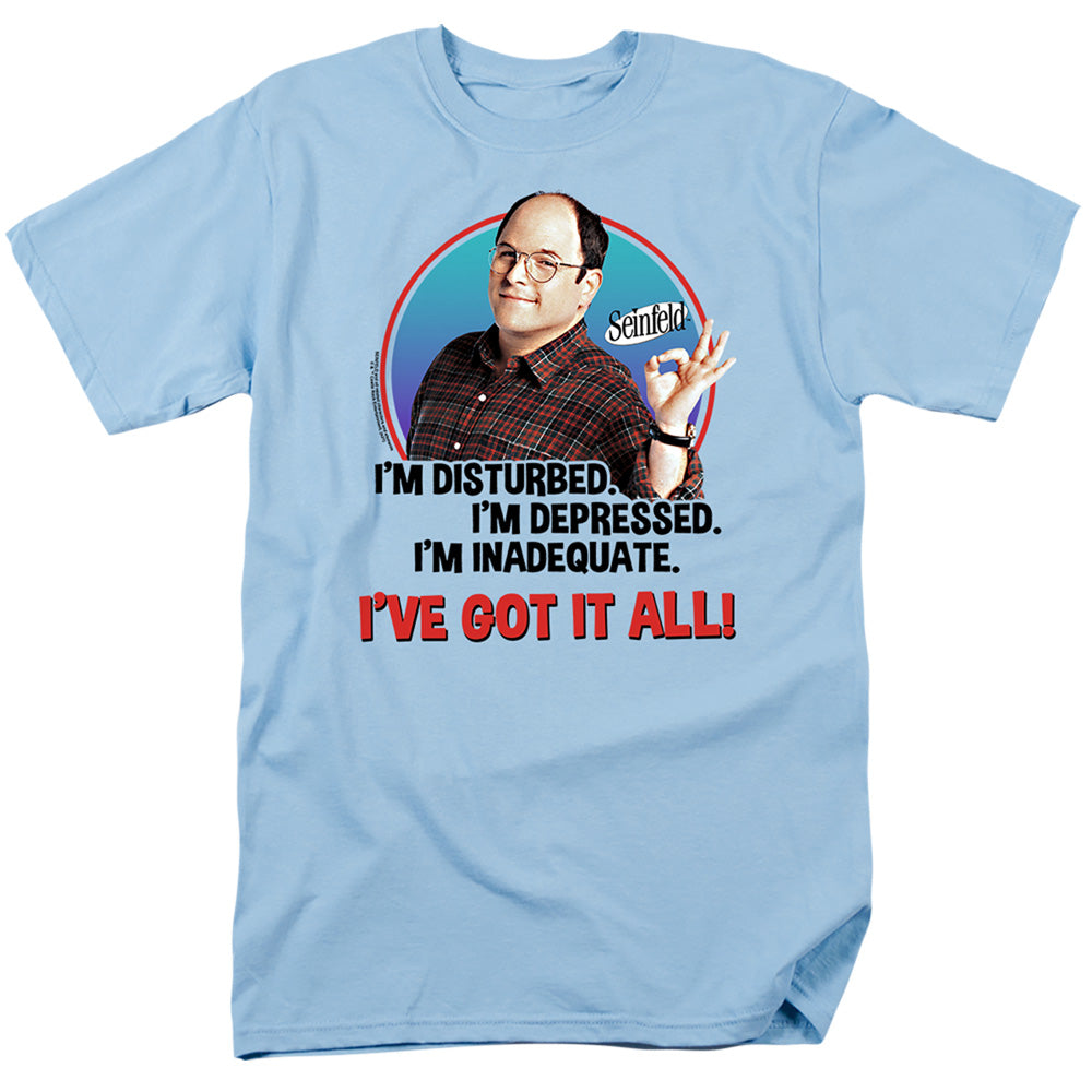 Seinfeld George All Mens T Shirt Light Blue