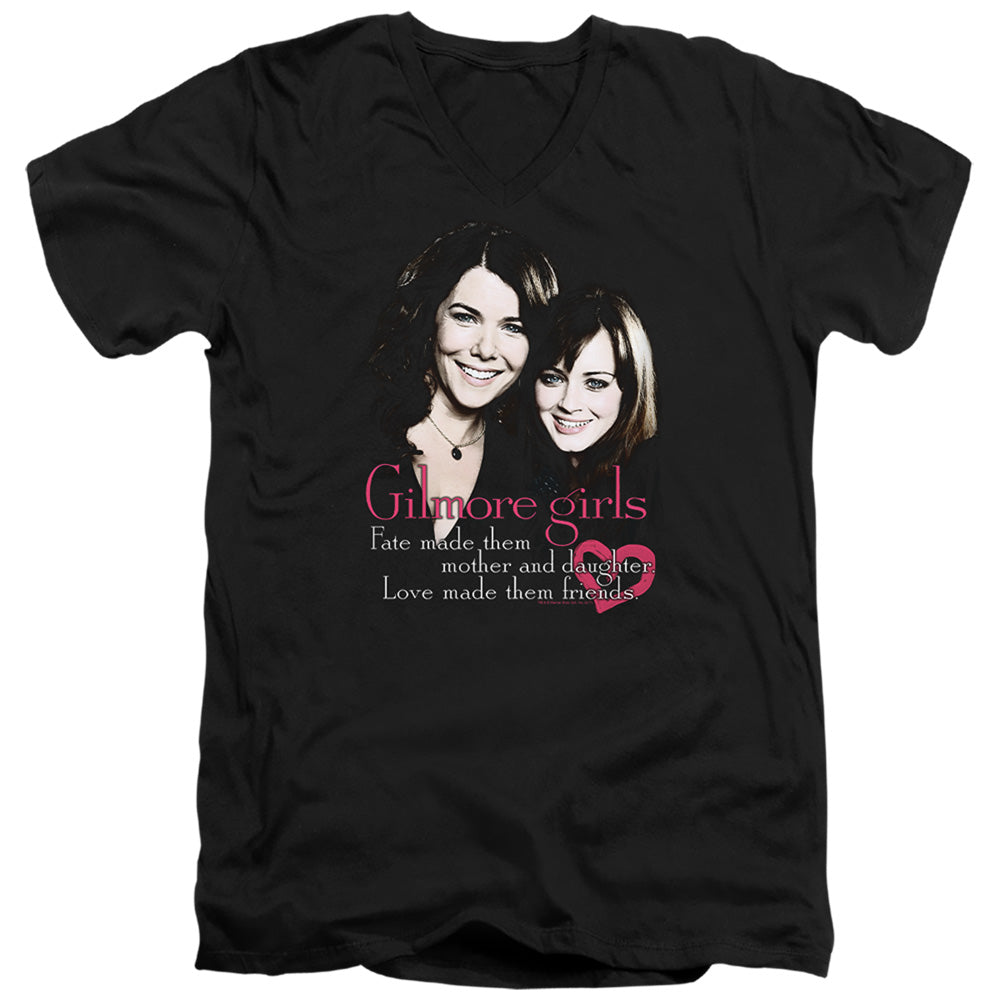 Gilmore Girls Title - S S Adult V-Neck - Black - Md