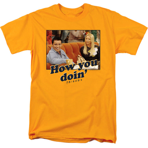 Friends How You Doin Mens T Shirt Gold