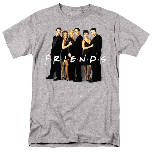 Friends Cast In Black Mens T Shirt Red