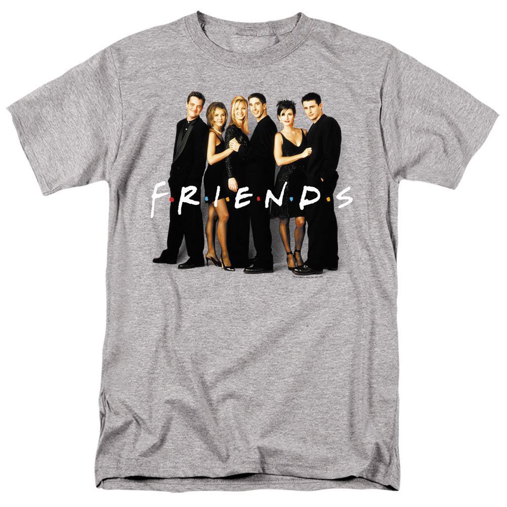 Friends Cast In Black Mens T Shirt Red
