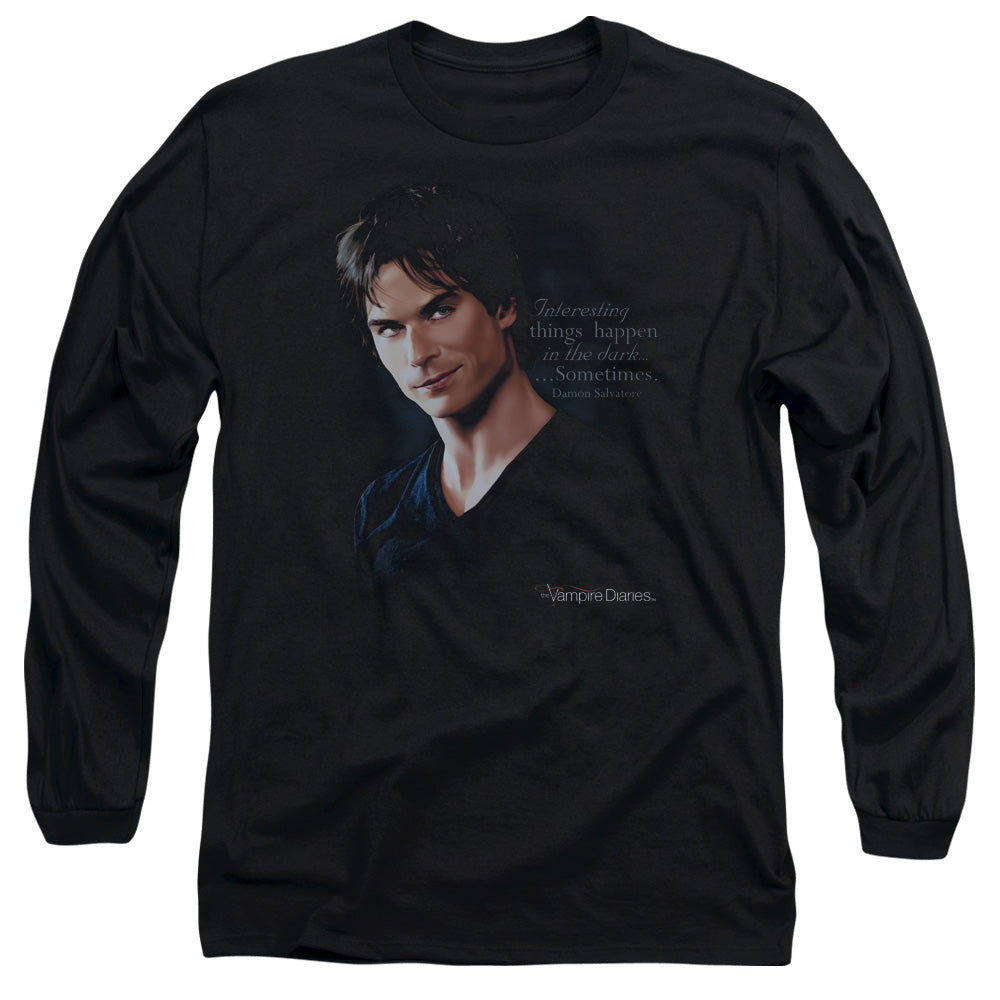 Vampire Diaries Sometimes Mens Long Sleeve Shirt Black