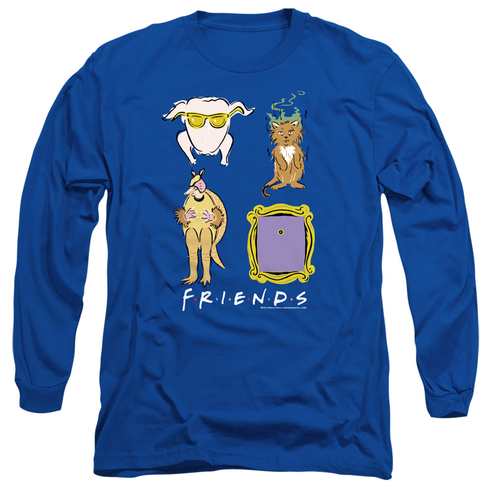Friends Sybmols Mens Long Sleeve Shirt Royal Blue