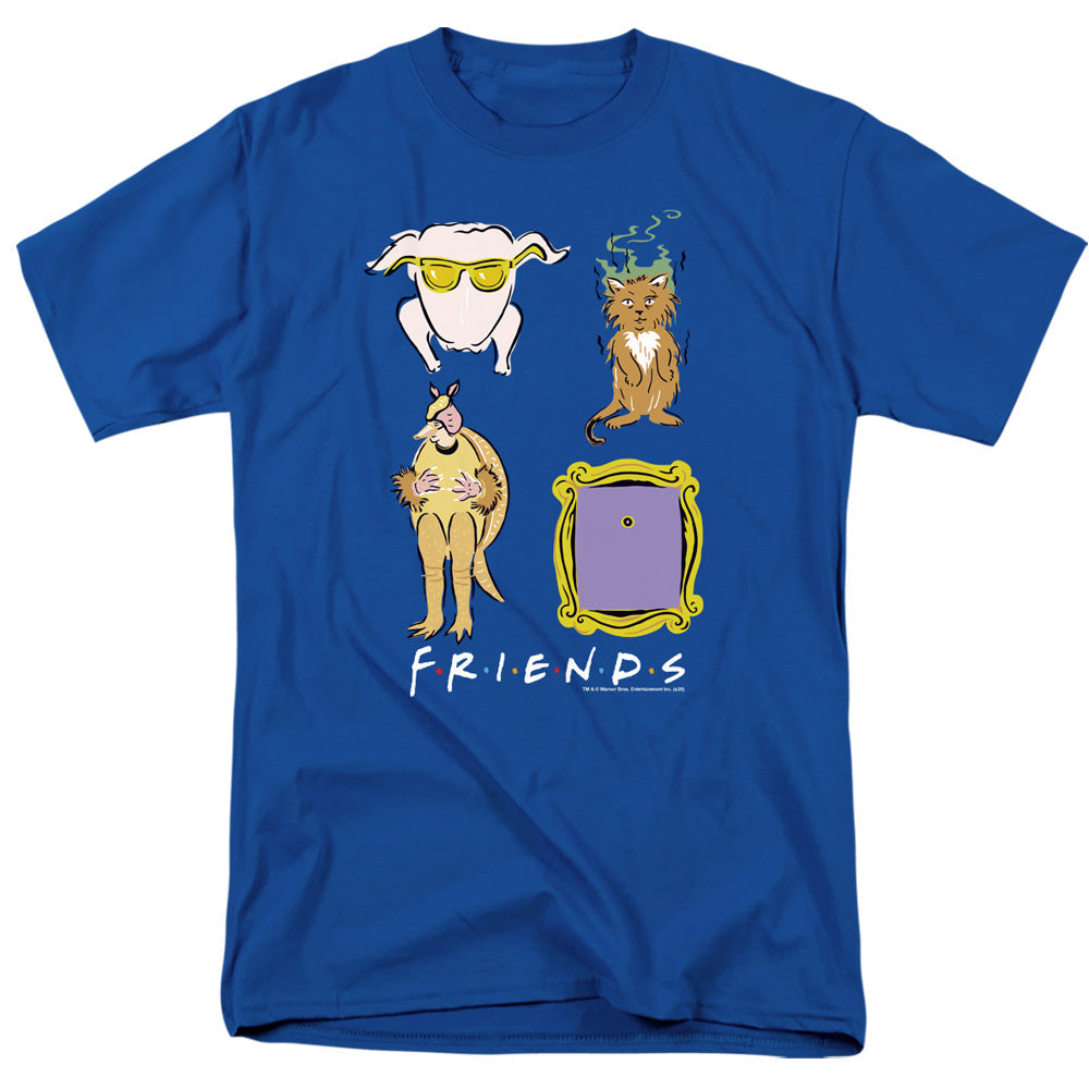 Friends Sybmols Mens T Shirt Royal