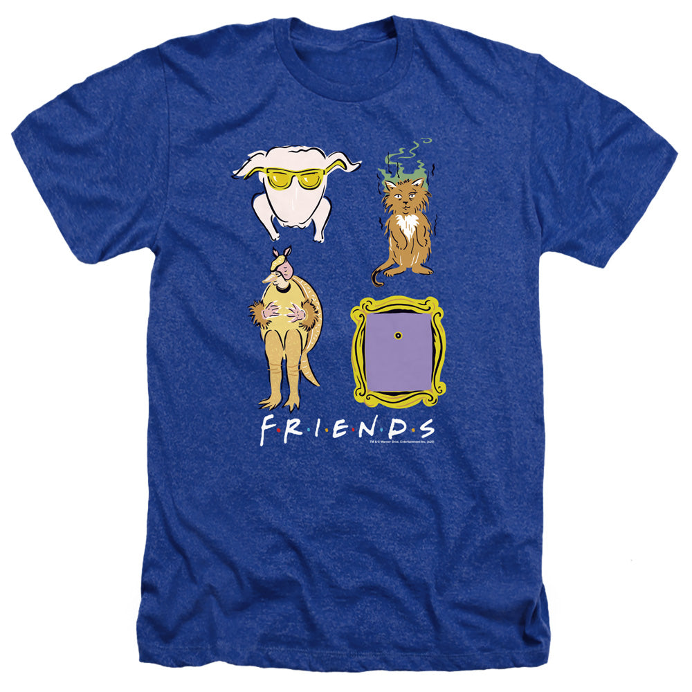 Friends Sybmols Heather Mens T Shirt Royal Blue