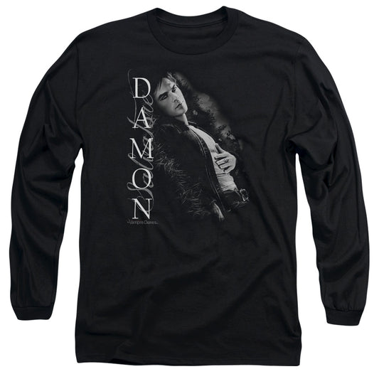 Vampire Diaries Besides Me Mens Long Sleeve Shirt Black Officially Licensed