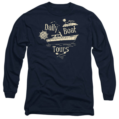 Gilligans Island Ss Minnow Mens Long Sleeve Shirt Navy Officially Licensed