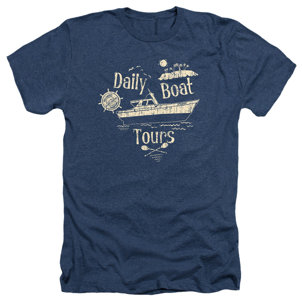 Gilligans Island Ss Minnow Heather Mens T Shirt Navy