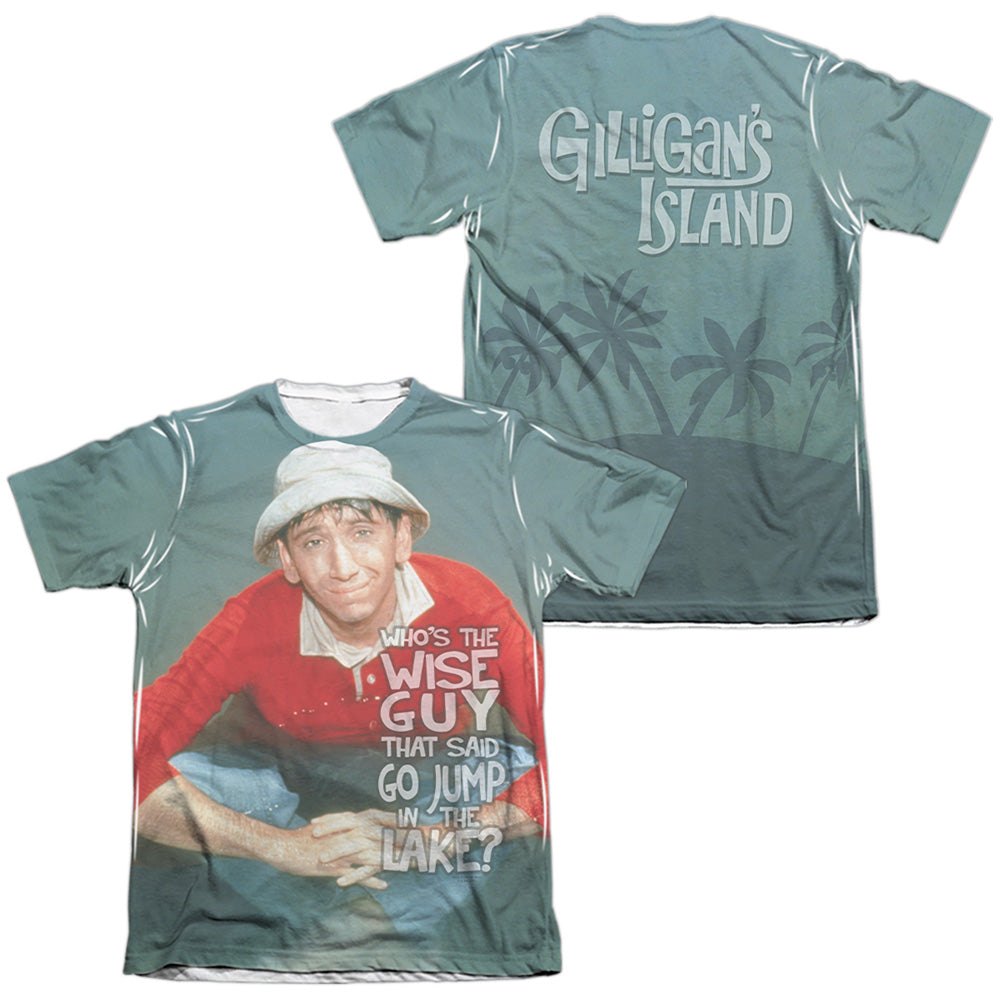 Gilligans Island Jump In The Lake-Mens Poly Cotton T Shirt-White