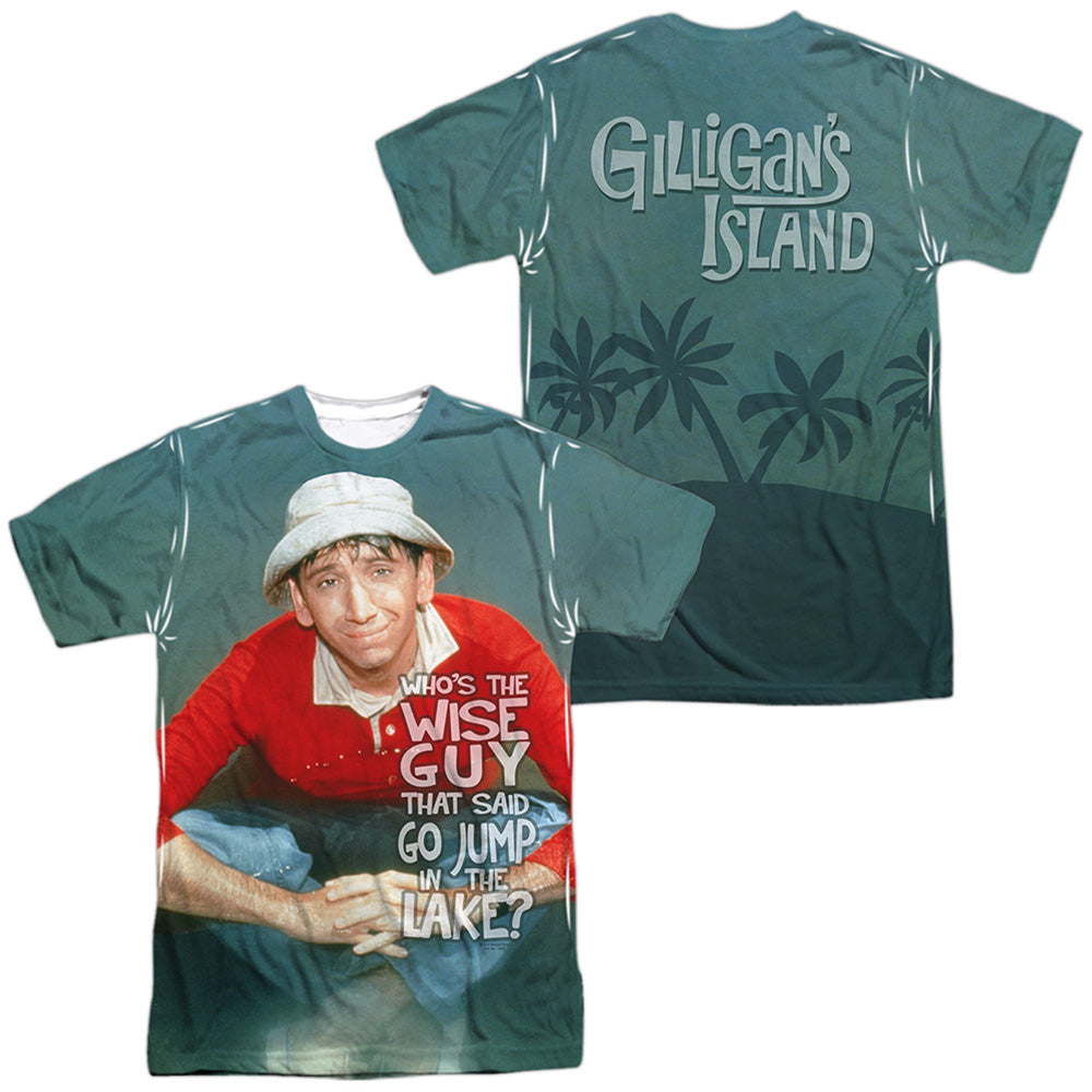 Gilligans Island Jump In The Lake-Mens Poly Crew T Shirt-White