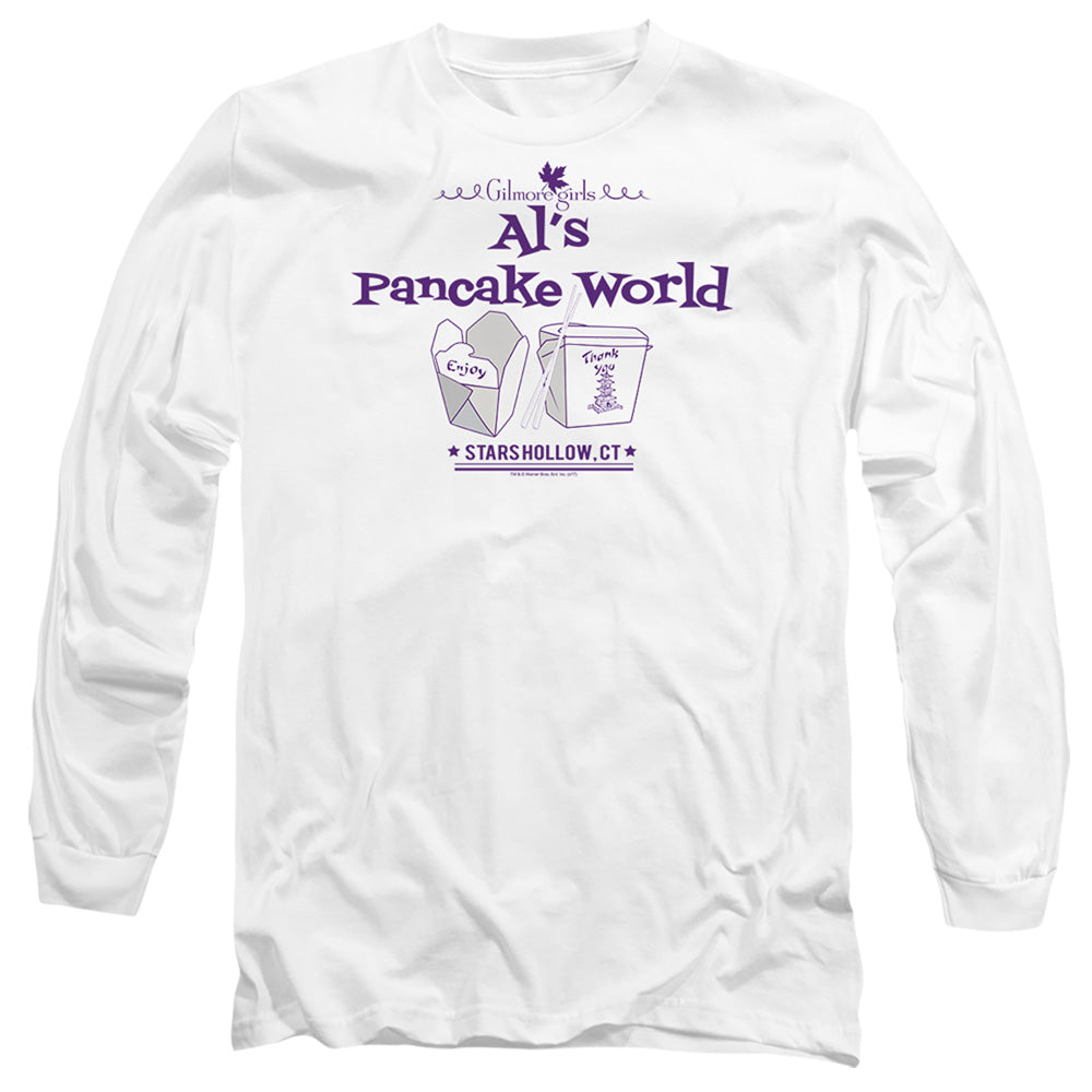 Gilmore Girls Als Pancake World Mens Long Sleeve Shirt White Officially Licensed