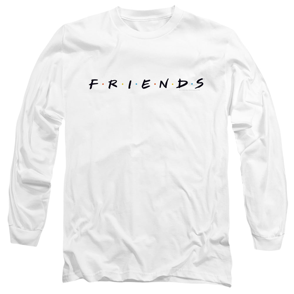 Friends Logo Mens Long Sleeve Shirt White Officially Licensed