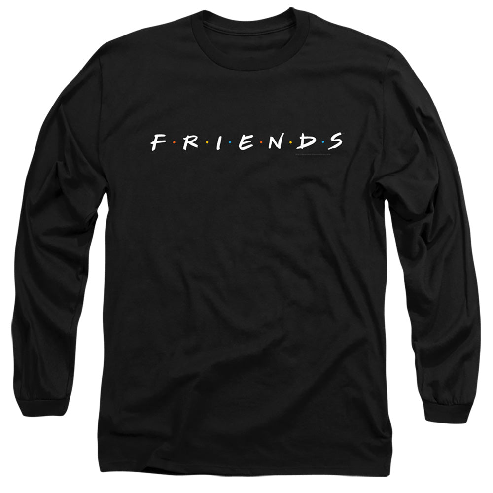 Friends Logo Mens Long Sleeve Shirt Black Officially Licensed