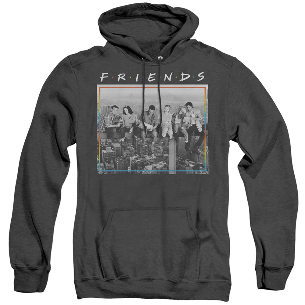 Friends Lunch Break Heather Mens Hoodie Black