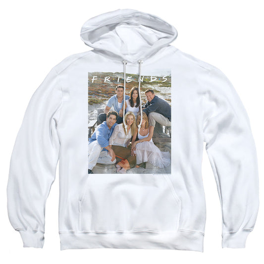 Friends Lifes A Beach Mens Hoodie White