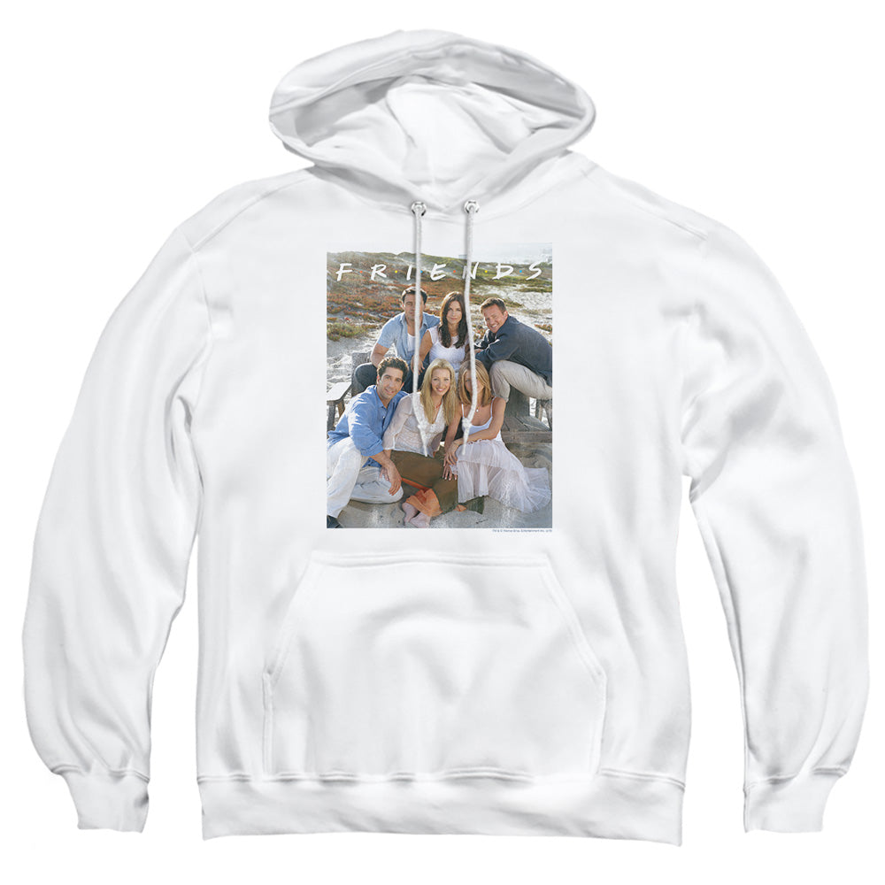 Friends Lifes A Beach Mens Hoodie White