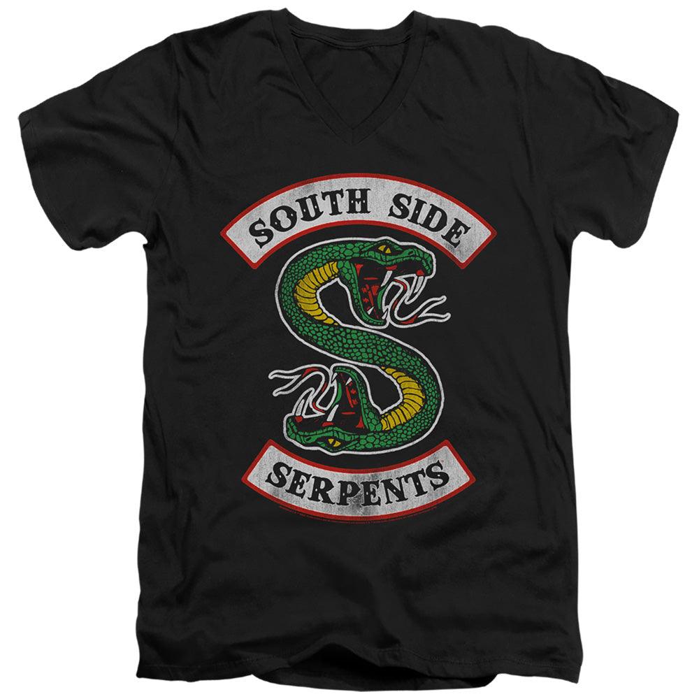 Riverdale South Side Serpent Mens Slim Fit V-Neck T Shirt Black