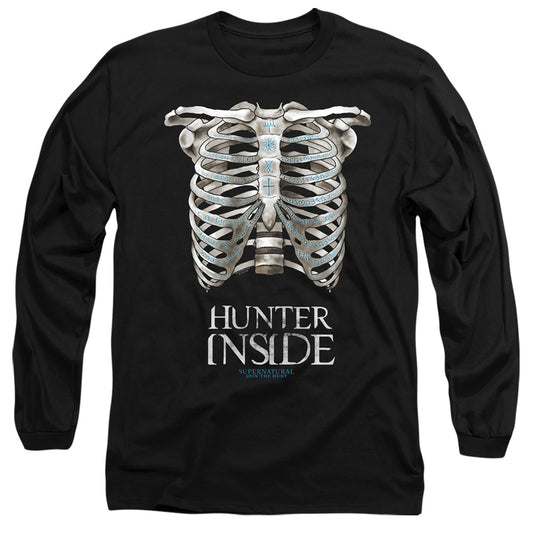 Supernatural Hunter Inside Mens Long Sleeve Shirt Black Officially Licensed