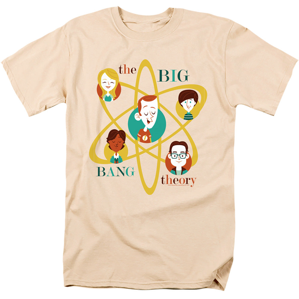Big Bang Theory Atomic Friends Mens T Shirt Cream