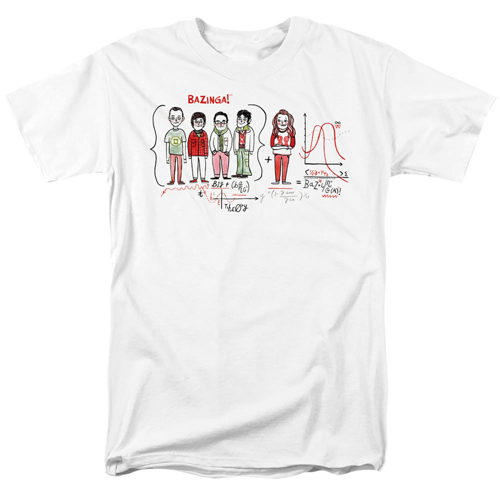 Big Bang Theory Bazinga Equation Mens T Shirt White