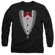Load image into Gallery viewer, Big Bang Theory Pixelated Tux Mens Long Sleeve Shirt Black Officially Licensed
