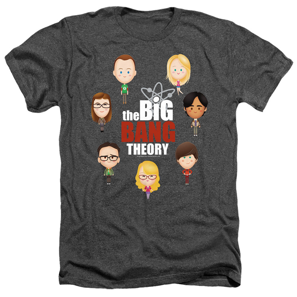 Big Bang Theory Emojis Heather Mens T Shirt Charcoal