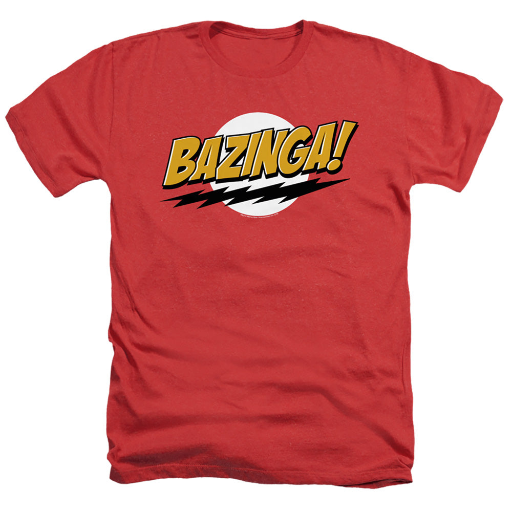 Big Bang Theory Bazinga Heather Mens T Shirt Red